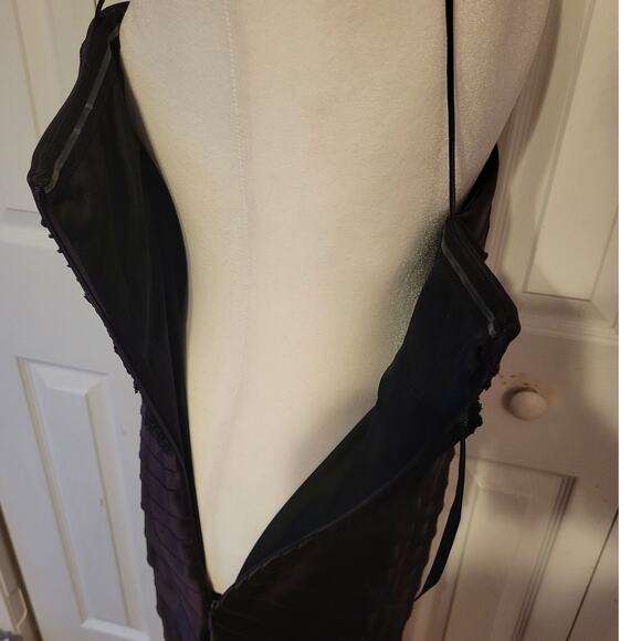 JS Collections, 6 | Deep Purple Midnight Sleeveless Evening Prom Cocktail Dress - Picture 5 of 6